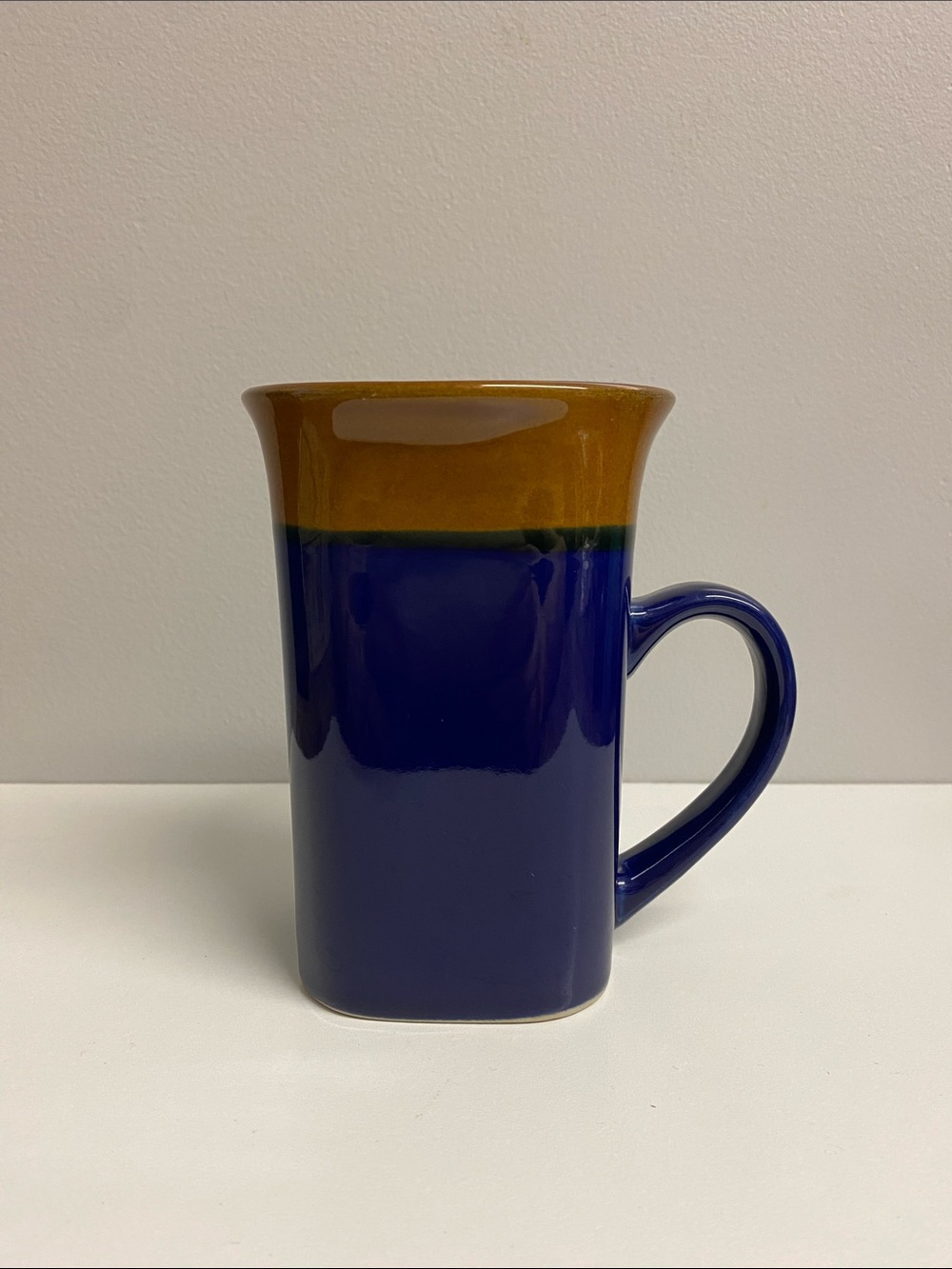 Royal Norfolk Blue and Brown Ceramic Coffee Mug